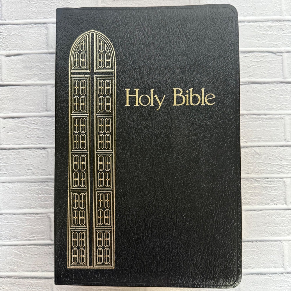 Vintage 1976 Thomas Nelson KJV Holy Bible Giant Print Red Letter Regency Black